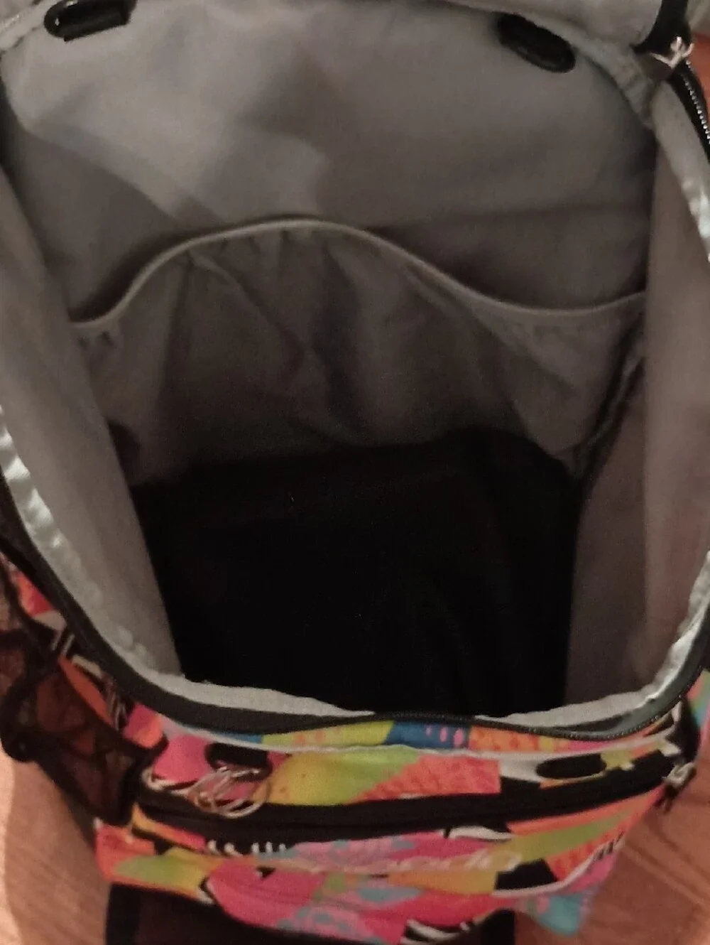 Speedo Multicolor Geometric Pink Teal Yellow Backpack